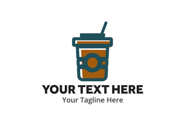 unique coffee simple logo creative design in flat style with color . coffee logo creative design for identity and business