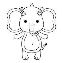 Obraz na płótnie Canvas Elephant cartoon design vector illustrator