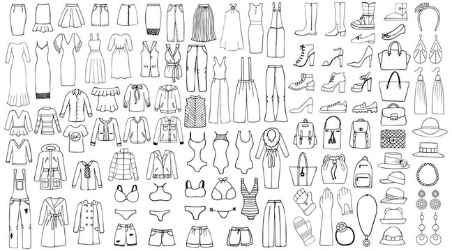 collection of clothes vector designs