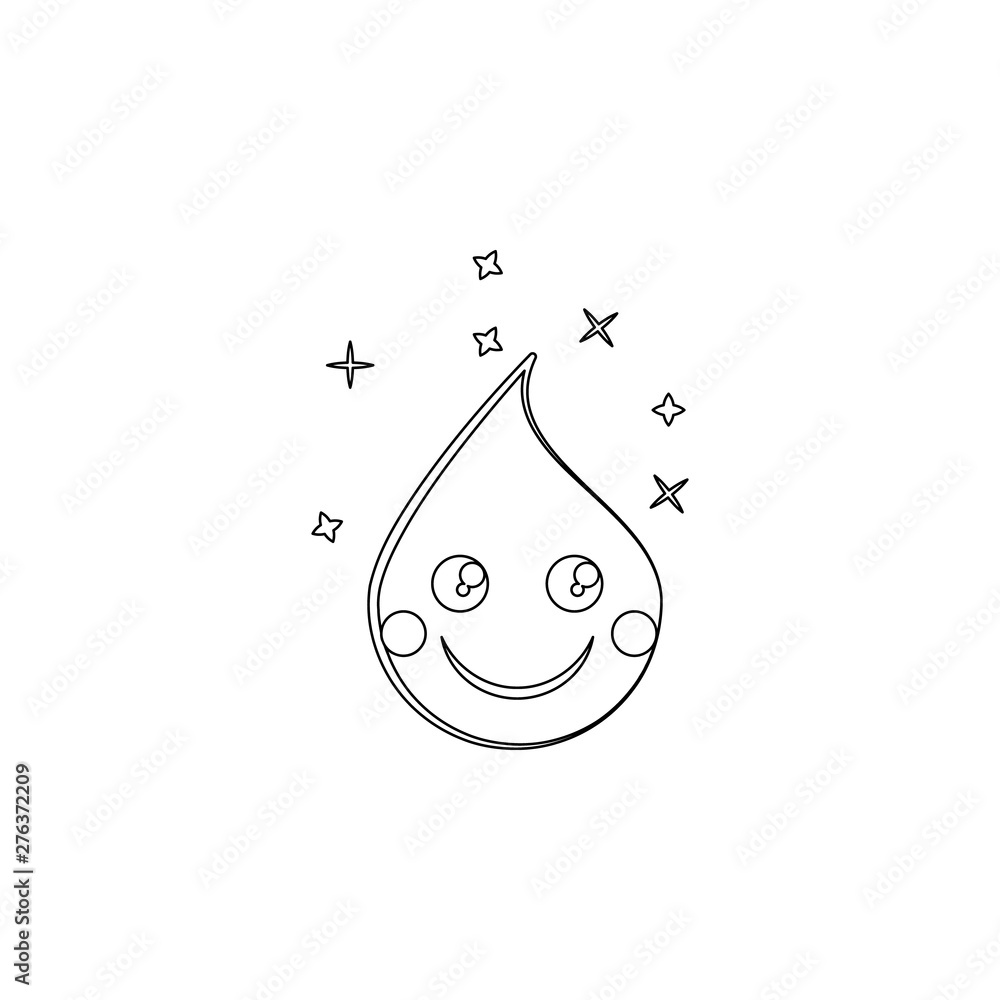 Poster emoji happiness icon. element of emoji for mobile concept and web apps icon. outline, thin line icon
