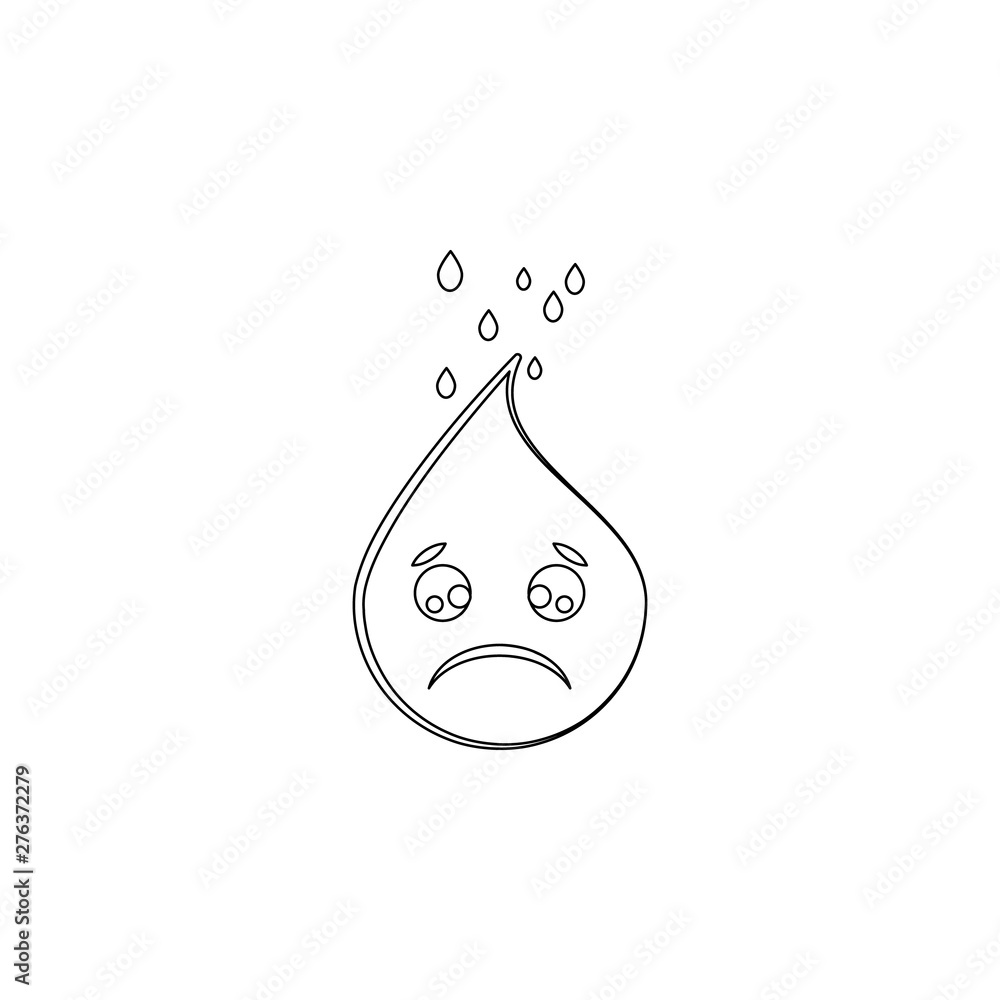 Poster emoji sad icon. element of emoji for mobile concept and web apps icon. outline, thin line icon for w