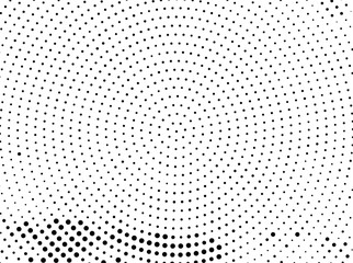 Radiating from the center dotted rays, lines