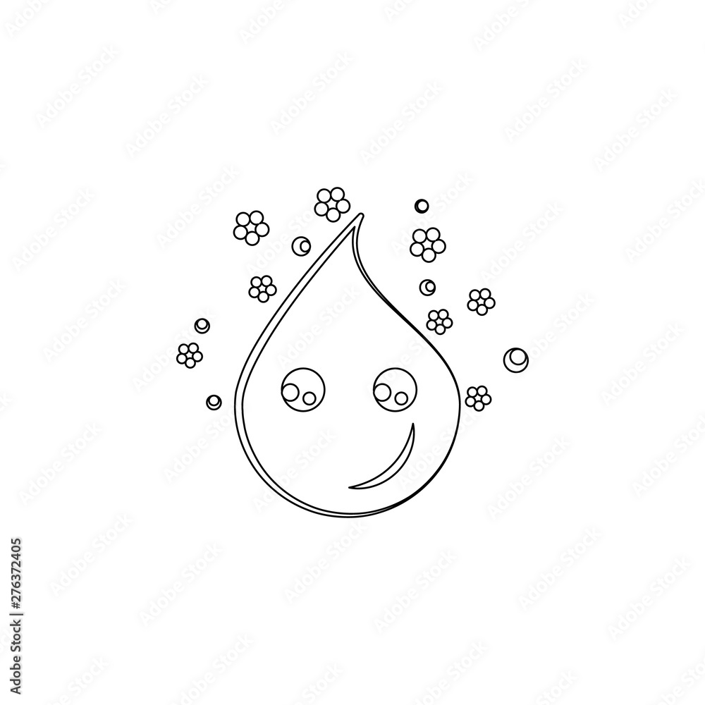 Poster emoji friendly icon. element of emoji for mobile concept and web apps icon. outline, thin line icon 