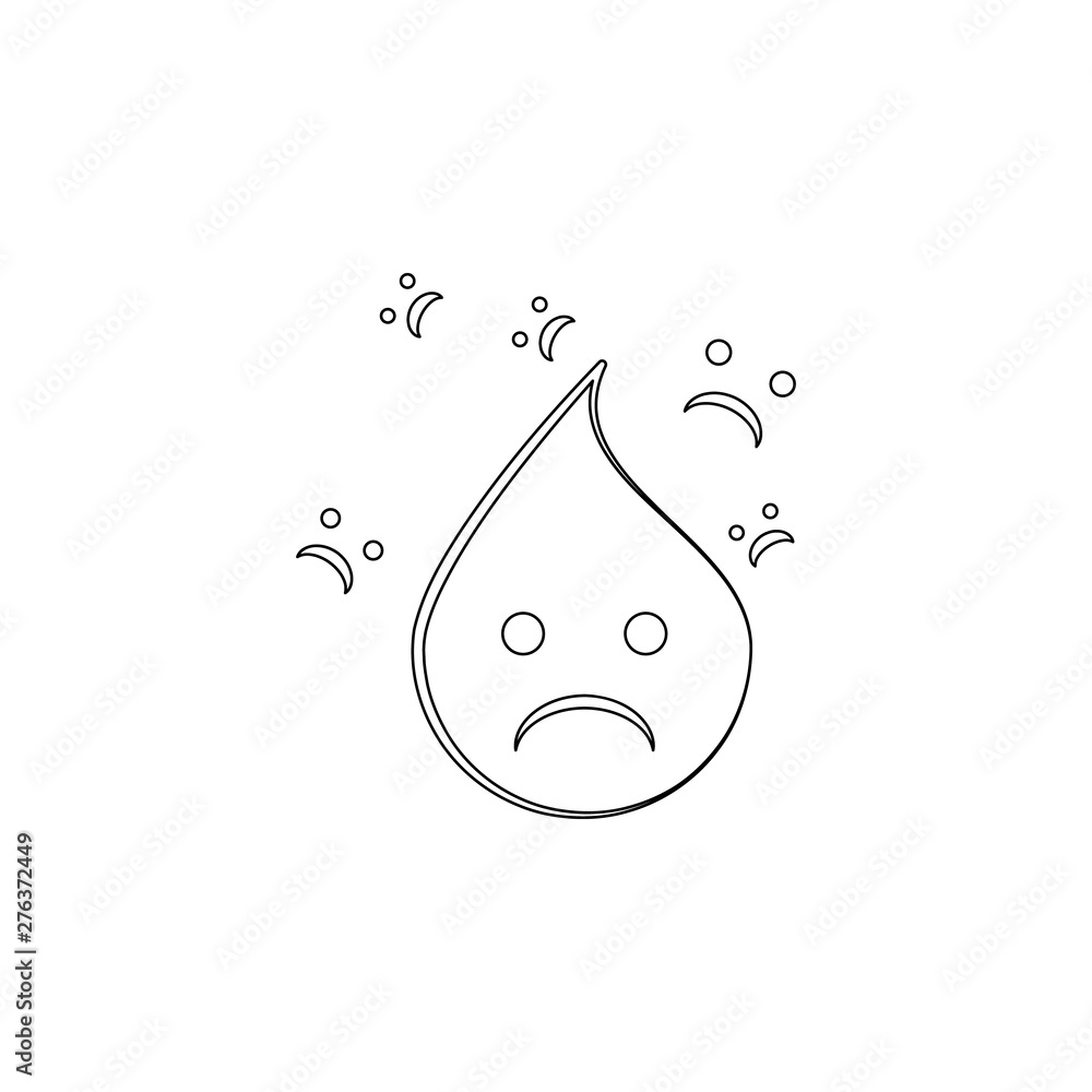 Poster emoji sad icon. element of emoji for mobile concept and web apps icon. outline, thin line icon for w