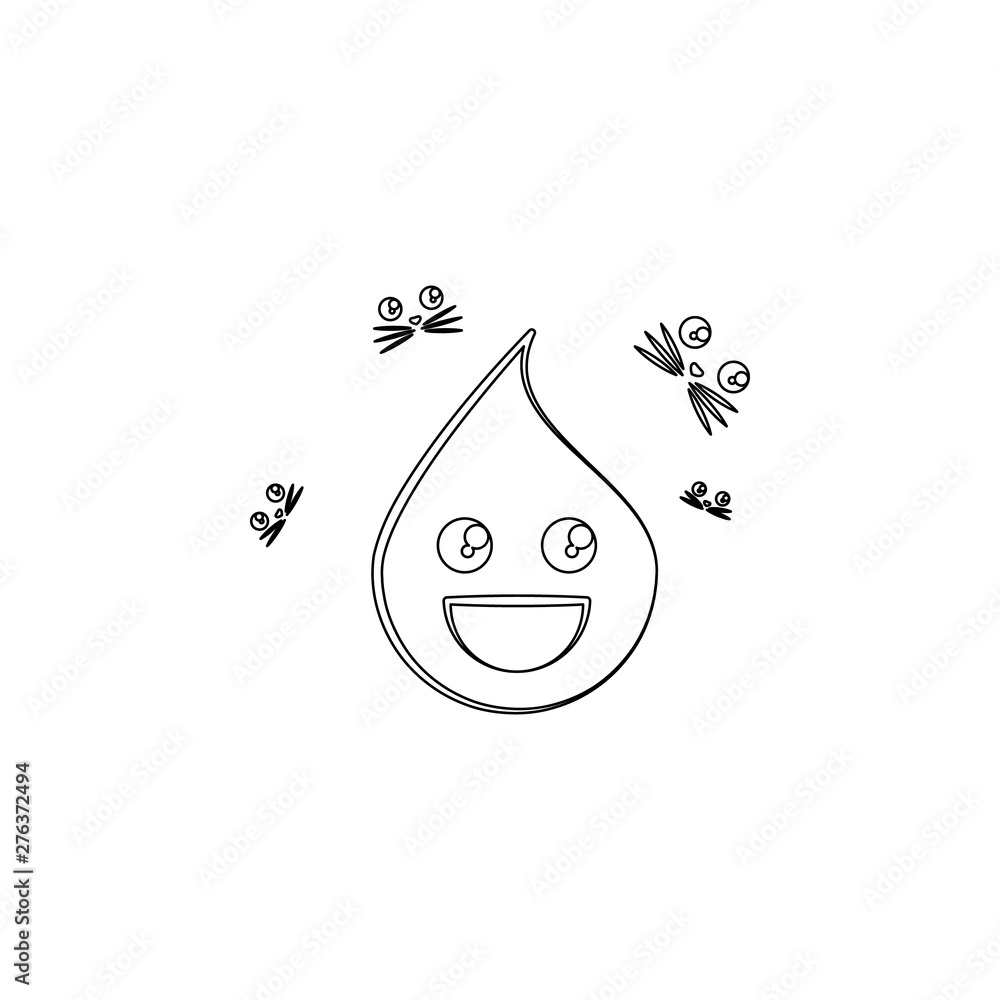 Poster emoji happy icon. element of emoji for mobile concept and web apps icon. outline, thin line icon for