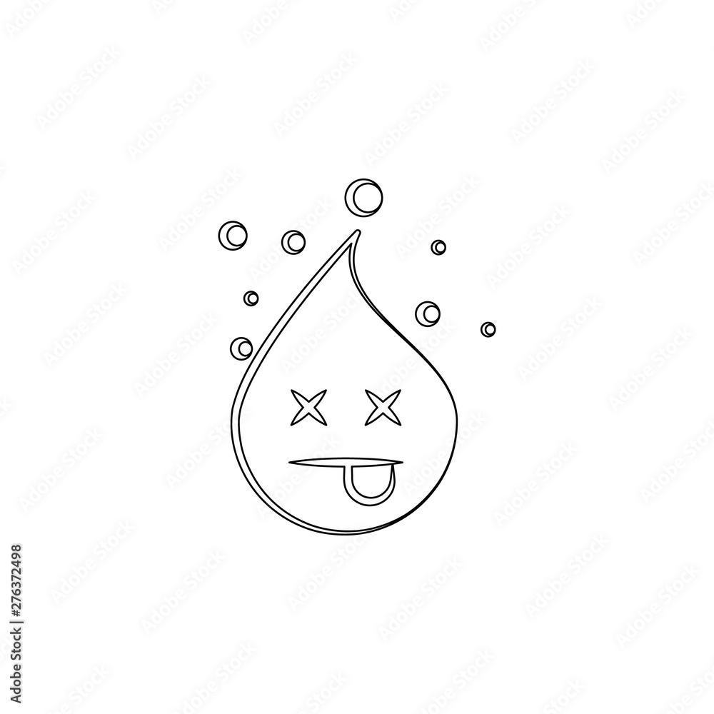 Poster emoji dead icon. element of emoji for mobile concept and web apps icon. outline, thin line icon for 