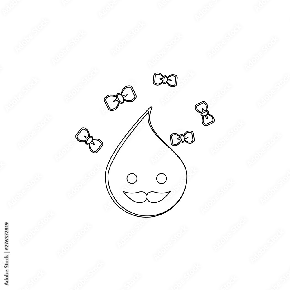Aufkleber emoji moustache icon. element of emoji for mobile concept and web apps icon. outline, thin line icon