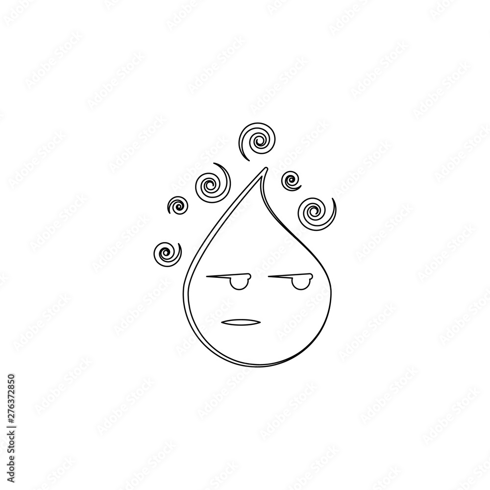 Poster emoji suspect icon. element of emoji for mobile concept and web apps icon. outline, thin line icon f