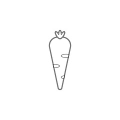 Carrot colored icon. Element of fruit for mobile concept and web apps icon. Outline, thin line icon for website design and development, app development