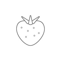 Strawberry colored icon. Element of fruit for mobile concept and web apps icon. Outline, thin line icon for website design and development, app development