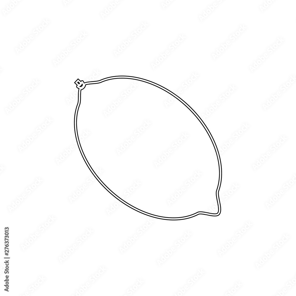 Poster lemon colored icon. element of fruit for mobile concept and web apps icon. outline, thin line icon f