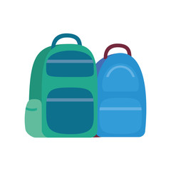 handbag school on white background