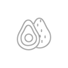 Avocado colored icon. Element of fruit for mobile concept and web apps icon. Outline, thin line icon for website design and development, app development