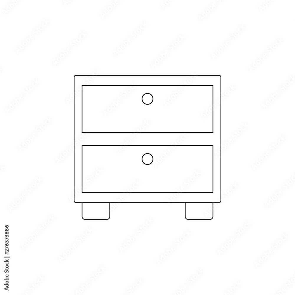 Aufkleber curbstone flat icon. element of furniture for mobile concept and web apps icon. outline, thin line i