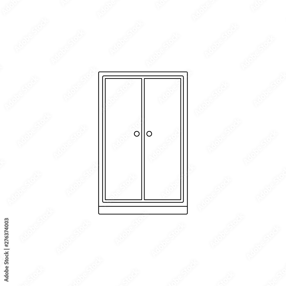 Poster cupboard flat icon. element of furniture for mobile concept and web apps icon. outline, thin line ic
