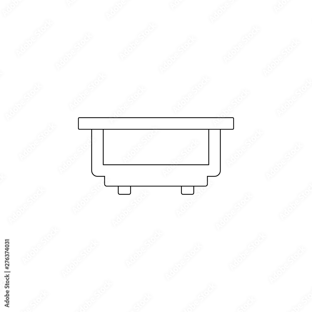 Poster coffee table flat icon. element of furniture for mobile concept and web apps icon. outline, thin lin