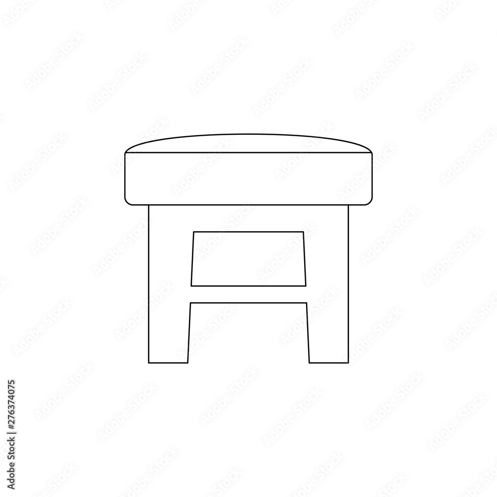 Poster stool flat icon. element of furniture for mobile concept and web apps icon. outline, thin line icon 