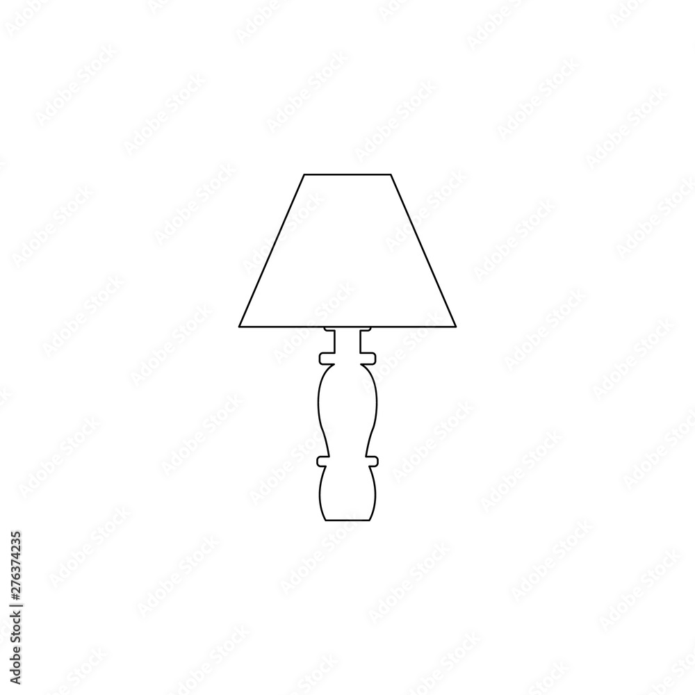Poster night light flat icon. element of furniture for mobile concept and web apps icon. outline, thin line