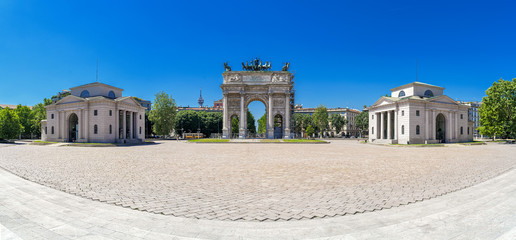 Arch of Peace (Arco della Pace) in Milan city, Italy