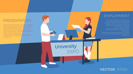 University expo icons infographics