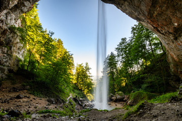 Waterfall "Wildenstein" near the Mountain "Hochobir" in Carinthia, Austria