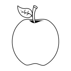 Isolated apple fruit design vector illustrator