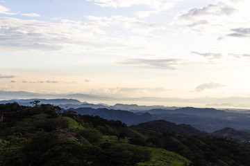 Fototapeta premium Sunset Mountain view ,Guanacaste, Costa Rica.
