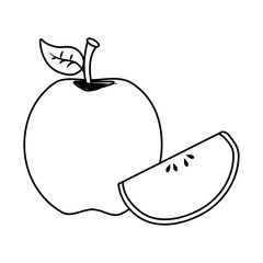 Isolated apple fruit design vector illustrator
