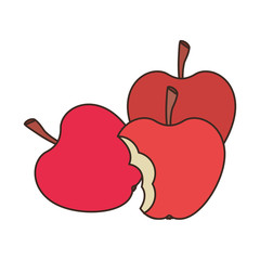 apple fruit of color red isolated icon