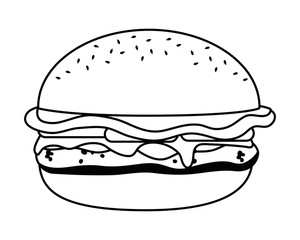 Isolated hamburger design vector illustrator