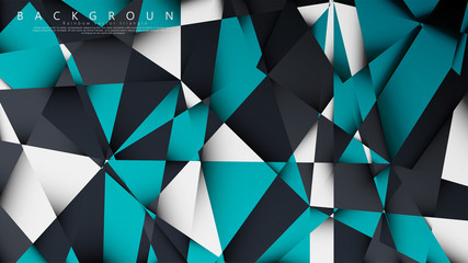 Vector Background Triangle Mosaic with a combination of blue, gray and white. Geometric illustration style with gradients and transparency.