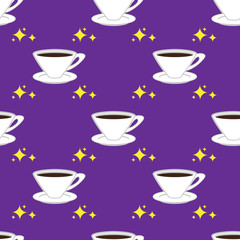 Coffee pattern design with decorate text.