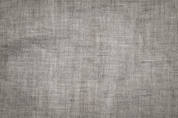 Pure linen texture. Wrinkled linen fabric background. 