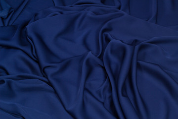 Fabric silk blue background texture