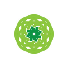 Star Flower logo design vector