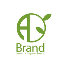 A Initial stock logo template., flat design. monochrome	