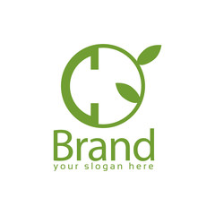 C Initial stock logo template., flat design. monochrome	