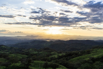 Sunset Mountain view ,Guanacaste, Costa Rica.