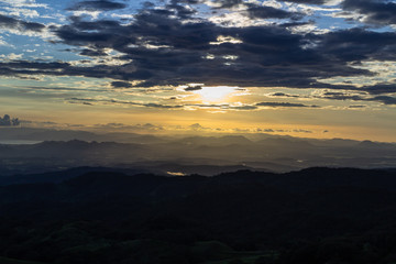 Sunset Mountain view ,Guanacaste, Costa Rica.