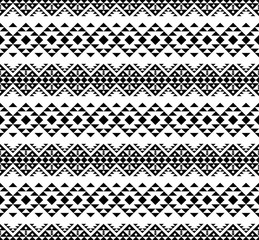 Ikat Aztec ethnic design. Native Seamless pattern ethnic tile vector illustration. Mexican style