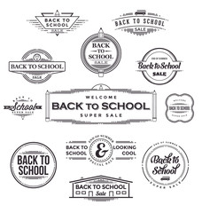 Back to School Calligraphic Designs - Retro Style Elements - Vintage Ornaments - Sale, Clearance Collection - Vector Set