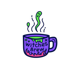 Cup of witch brew for Halloween.