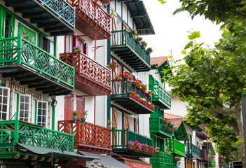 buildings, houses and architecture of hondarribia, basque country, spain