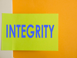 Integrity, Motivational Words Quotes Concept
