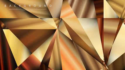 Abstract geometric background. vector gradient golden triangle