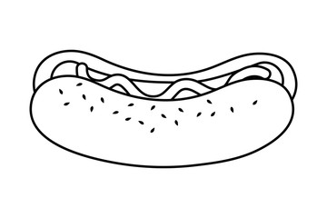 Isolated hot dog design vector illustrator