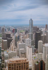 The Skyscrapers of Chicago - aerial view - travel photography