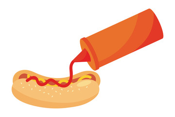 Isolated hot dog design vector illustrator