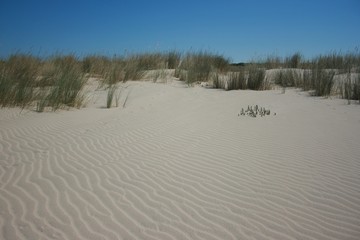 Spanish beach with golden sand Huelva