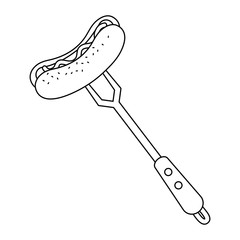 Isolated barbecue fork design vector illustrator